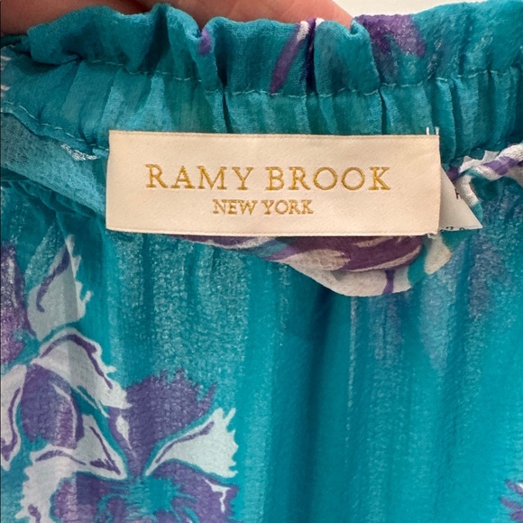 Ramy Brook Teal and Purple Floral Dress - Picture 2 of 5